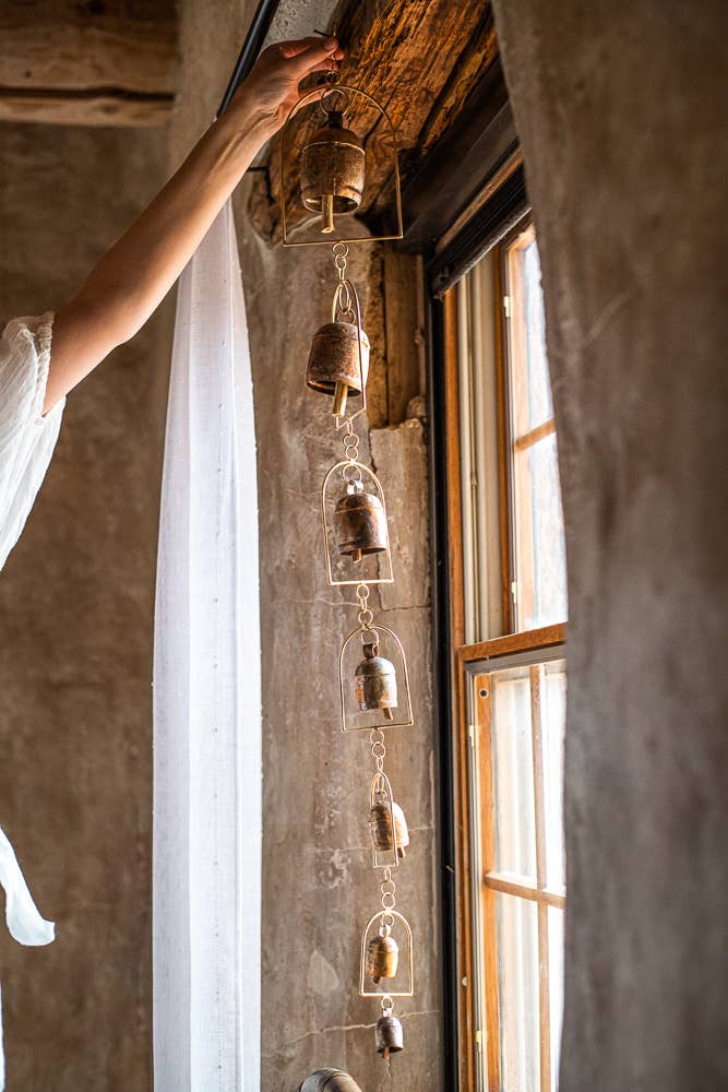 Indika – wholesale Vindspel – Vindspel med 7 handstämda brasenske klockor, trädgårdsvindspel1