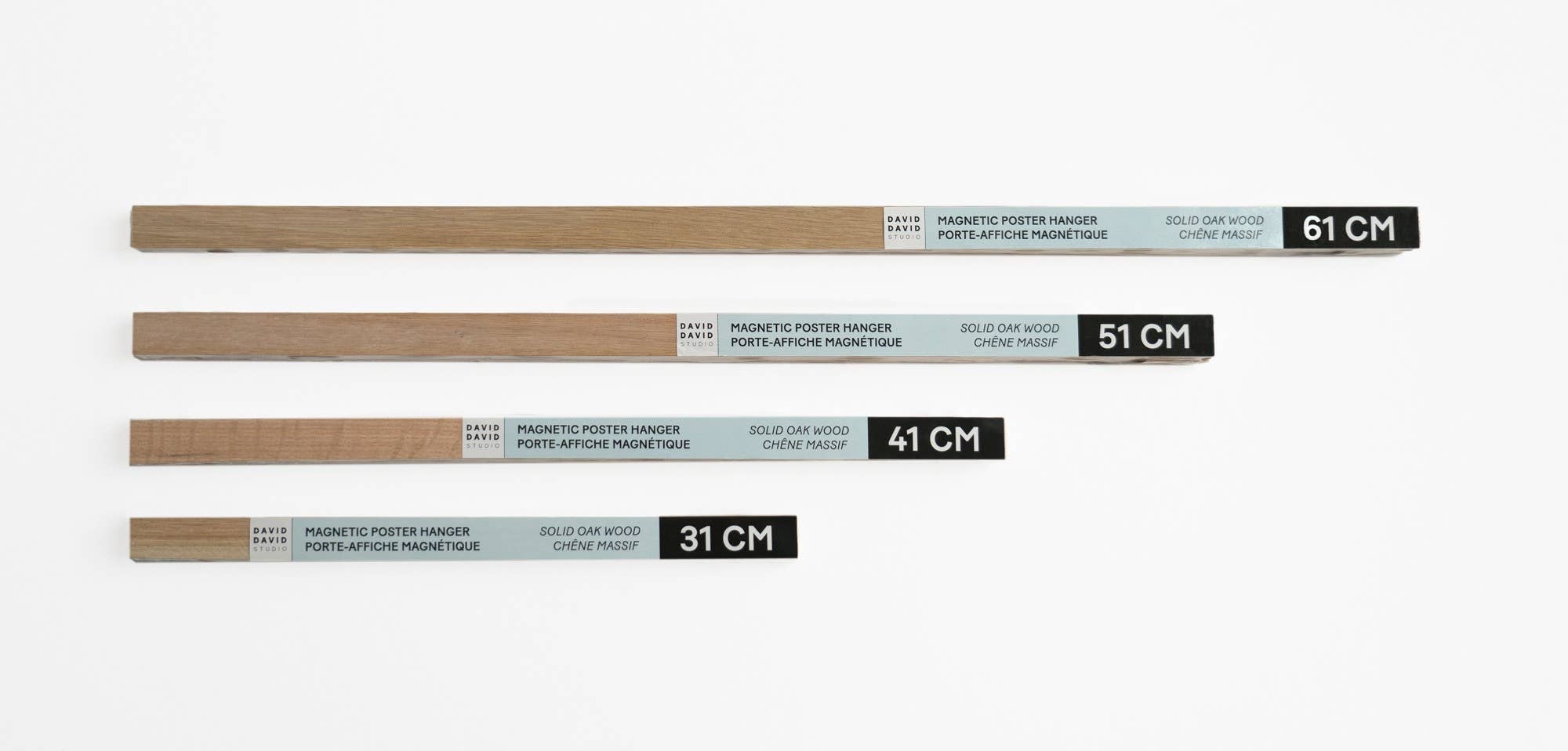 David & David Studio - Wholesale Bulletin Board - Magnetic sign holder - Oak - 31cm2