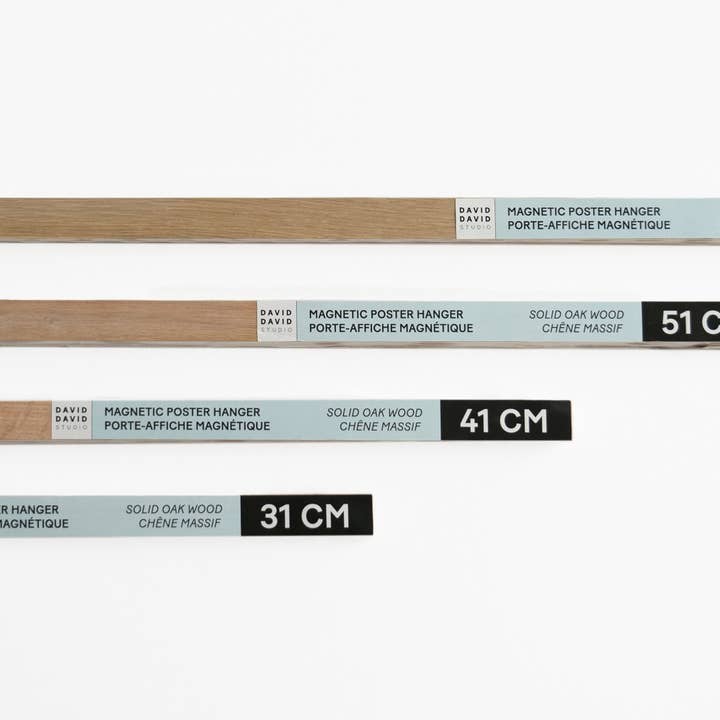 David & David Studio - Wholesale Bulletin Board - Magnetic sign holder - Oak - 31cm2