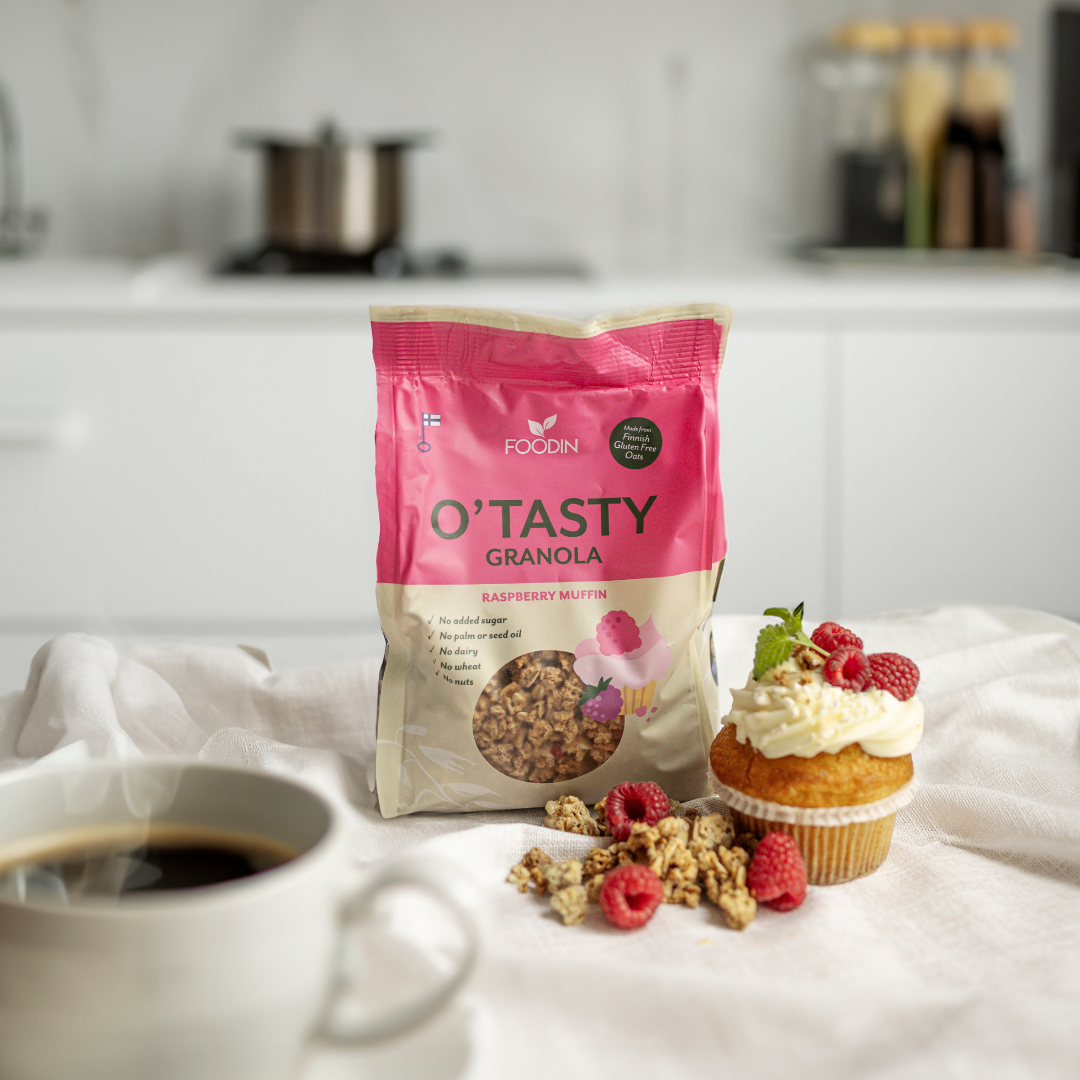 Foodin - Wholesale Granola - O`Tasty Granola Raspberry Muffin 350 g1