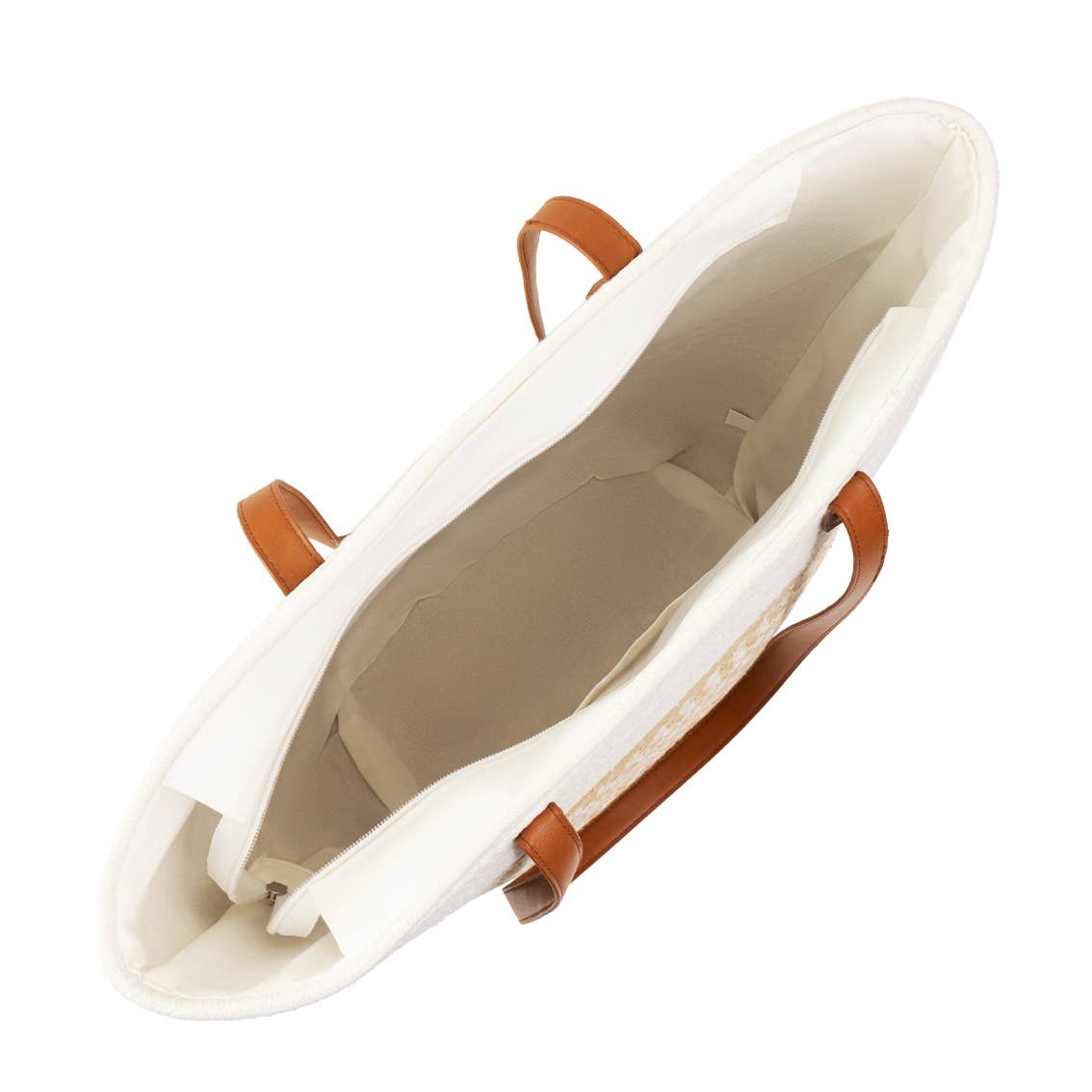 Magid - Wholesale Draagtas - Dames - Magid Natuurlijke Katoenen Geweven & Imitatie Leren Schoudertas5