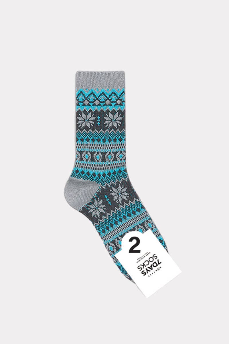 7DAYSSOCKS - Wholesale Socks - Women's - Women's Crew Winter Nordic Jacquard 3 Socks1