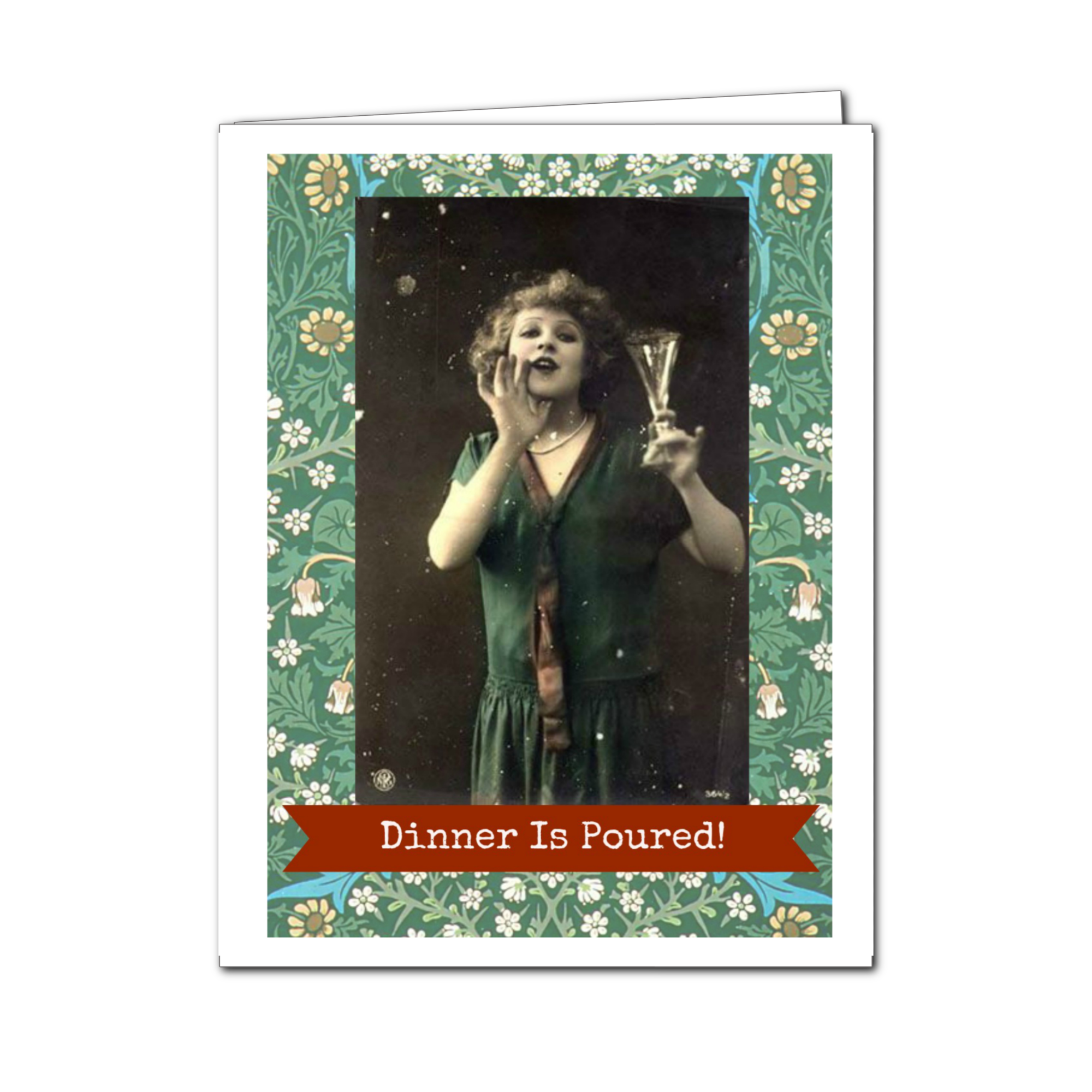 Ümlaut Brooklyn - Wholesale Everyday Greeting Card - Dinner Is Poured Card2