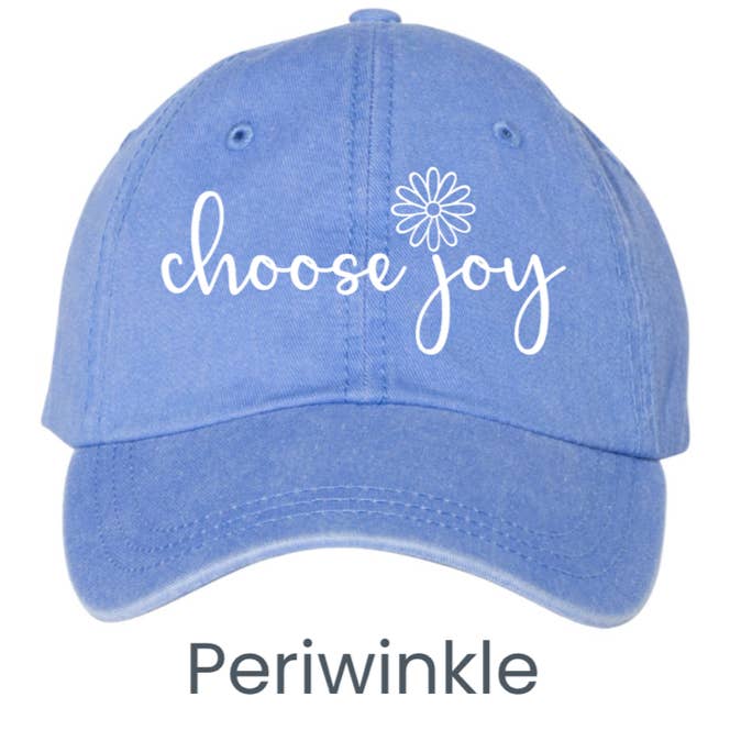 Choose Joy Periwinkle Hat for wholesale by Joytime Ministries