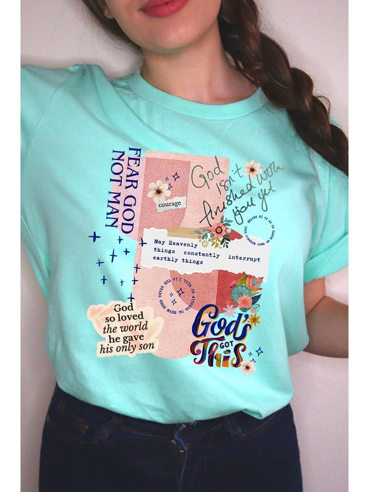 COLORBEAR - Wholesale T-Shirt (Graphic) - Women's - Christian Collage Graphic Tee