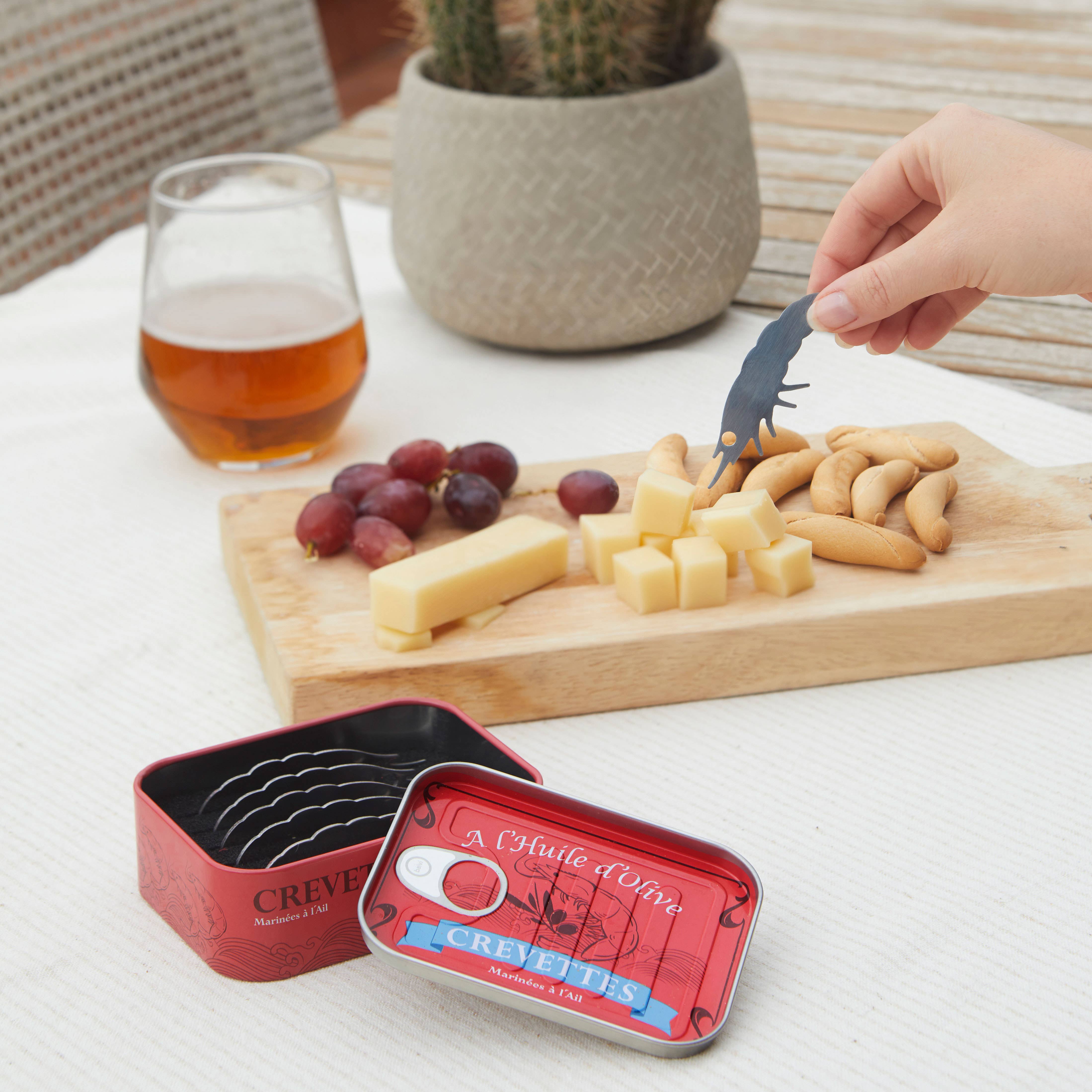 Balvi - Wholesale Flatware Set - Snack fork, Crevettes, x6, metal box, tin3