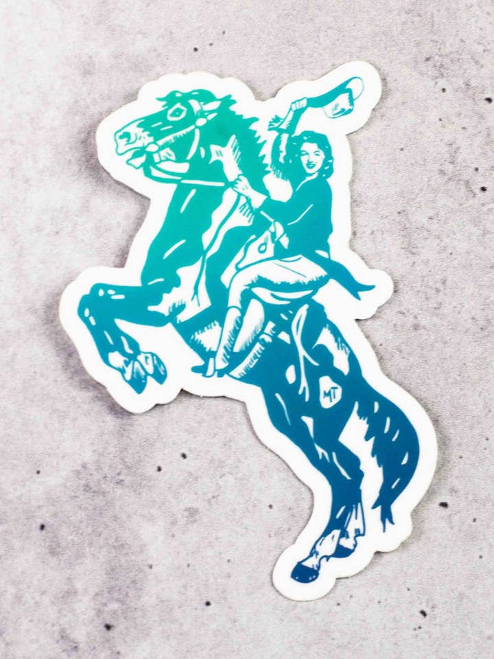 Pegatina Bucking Gal MT para venta al por mayor de Intrigue Ink