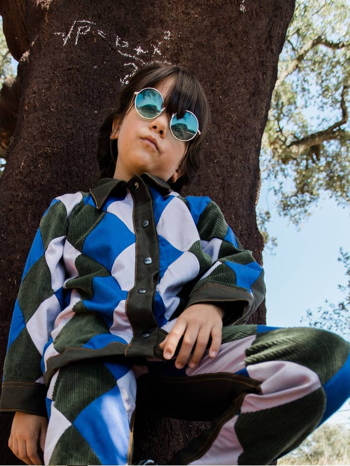 Patchwork knäppt jacka för wholesale av YAY