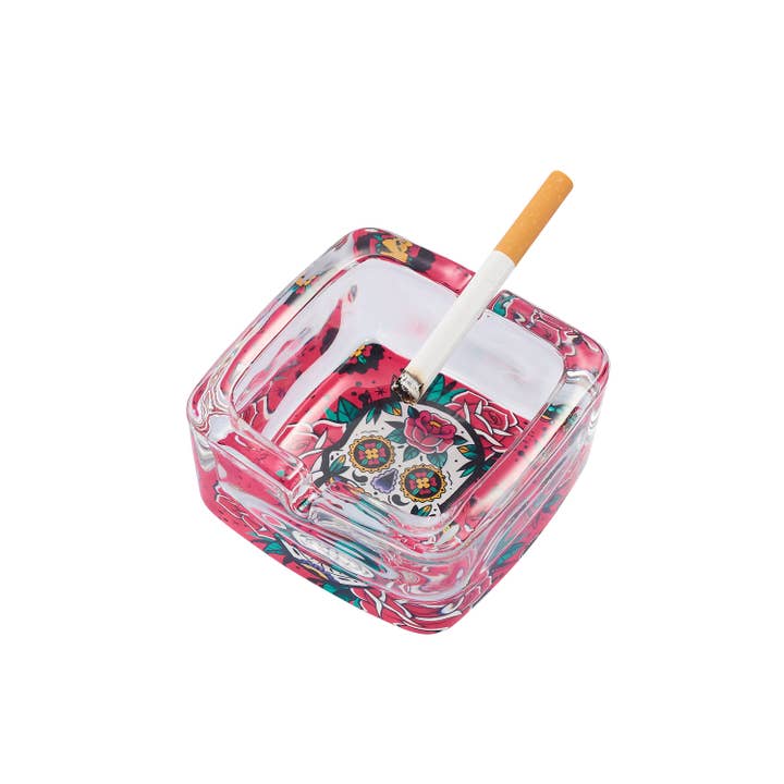 Champ by Polyflame - Wholesale Ashtray - Calaveras glass ashtray5