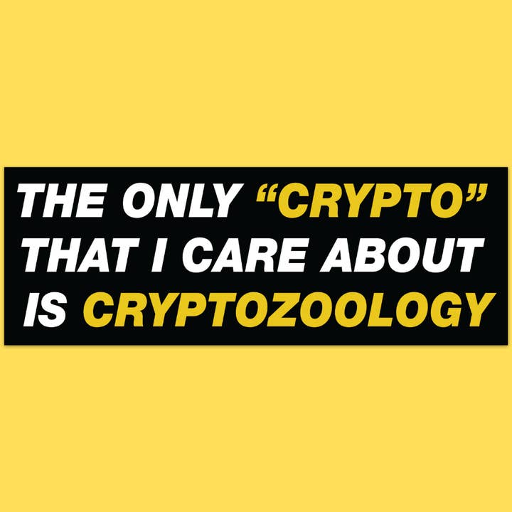 'Cryptozoology' Bumper Sticker for wholesale by Wicked Clothes