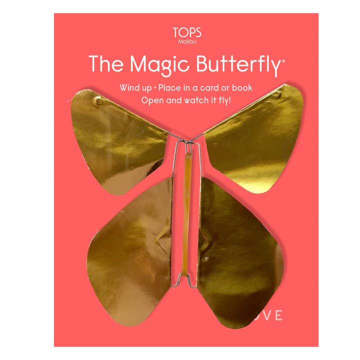 TOPS Malibu - Wholesale Gag Gift/Novelty Gift - Flying Magic Butterfly® - Metallic - "Love" - Asst Styles