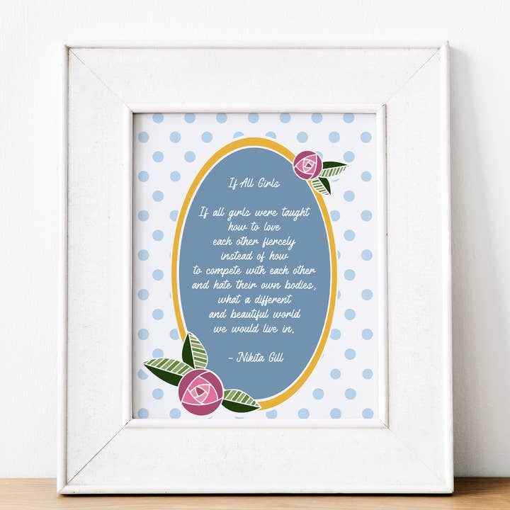 Impression de citation inspirante par Nikita Gill 8x10 Mat pour la vente par Wildcard Graphic Design