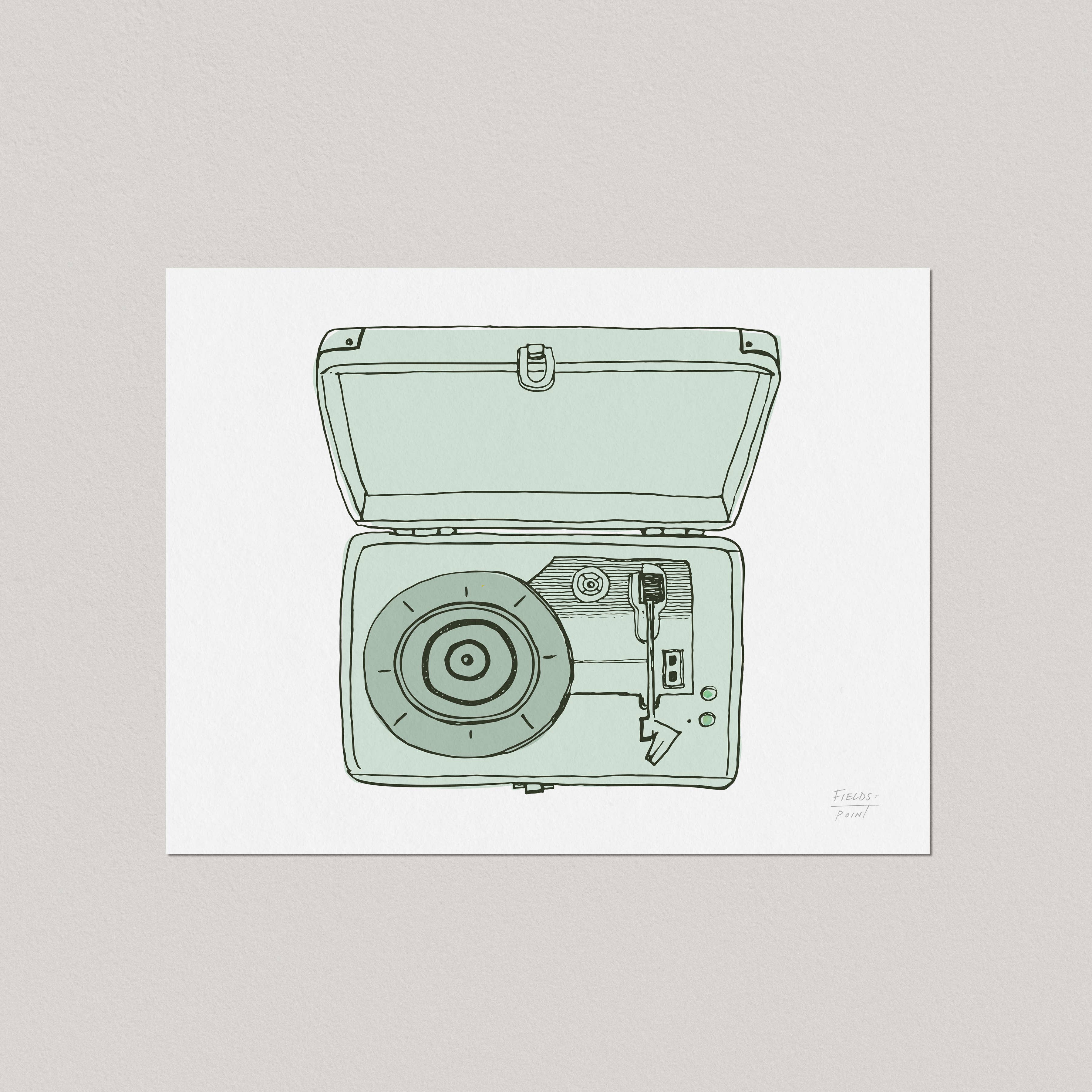 Statement Goods – wholesale Art print – Vintage Record Player - Musical Art Print1