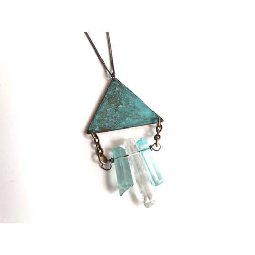 Colar Triângulo e Cristais El Mar por atacado de ssd jewelry