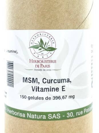 M, S, M Gurkmeja Vitamin E 150 kapslar Herboristerie de Paris för wholesale av L'HERBORISTERIE DE PARIS