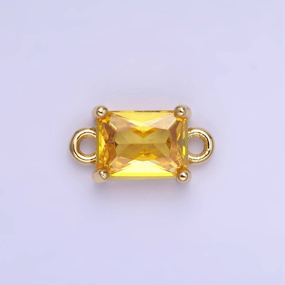 Aim Eternal - Venta al por mayor Abalorios/colgantes individuales - Conector de Baguette de CZ Relleno de Oro de 14K | G422 - G42915