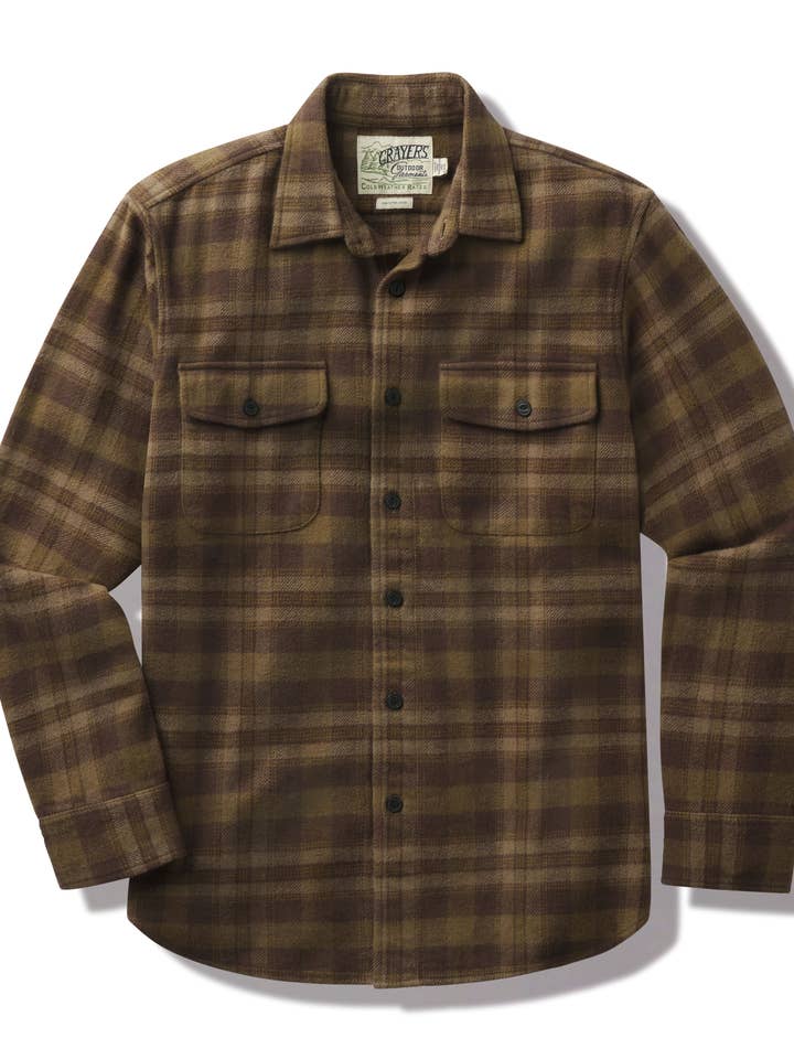 Flanella Pesante Heritage Scarboro - Verde Loden per la vendita all'ingrosso da parte di Grayers