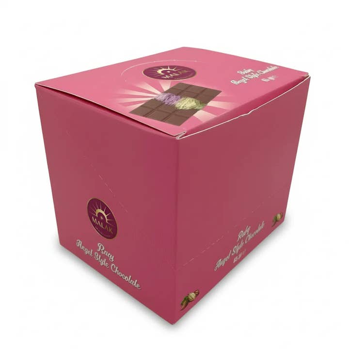 Aladdin - Wholesale Chocolate Bar - Malak Angel Hair Ruby Chocolate with Pistachio & Cotton Candy - 65gr5