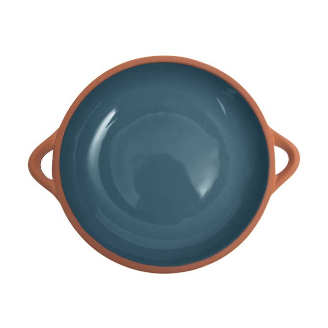 Sintra Large Glazed Terracotta Tapas Dish - Ink Blue for wholesale by Dexam