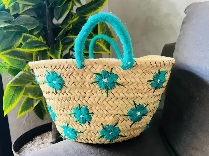 Moroccan Natural bazaar - Wholesale Tote Bag - Women's - Straw bag French Basket french market basket, custom bags9