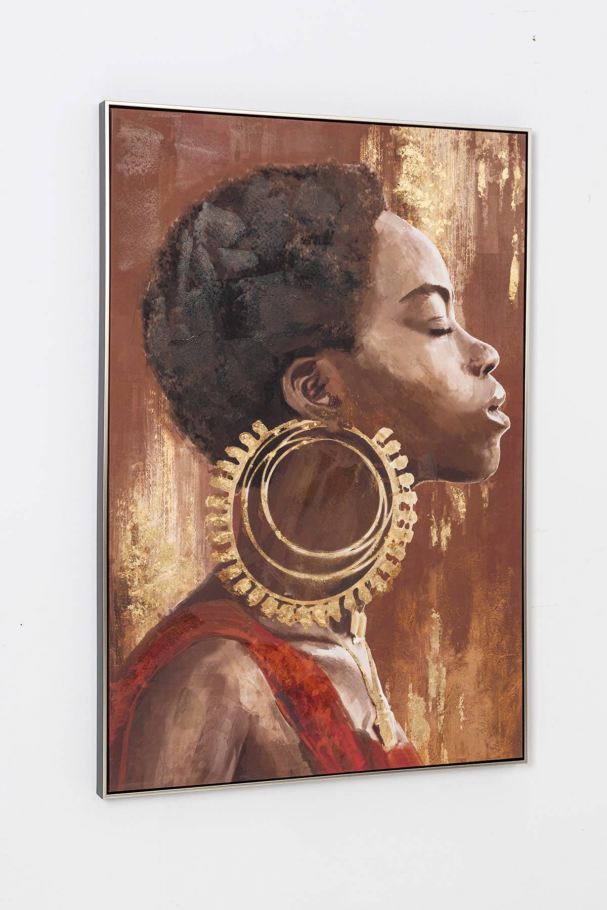 Gdeco - Wholesale Canvas Art - Picture of Girl Earrings 120*80Cm2