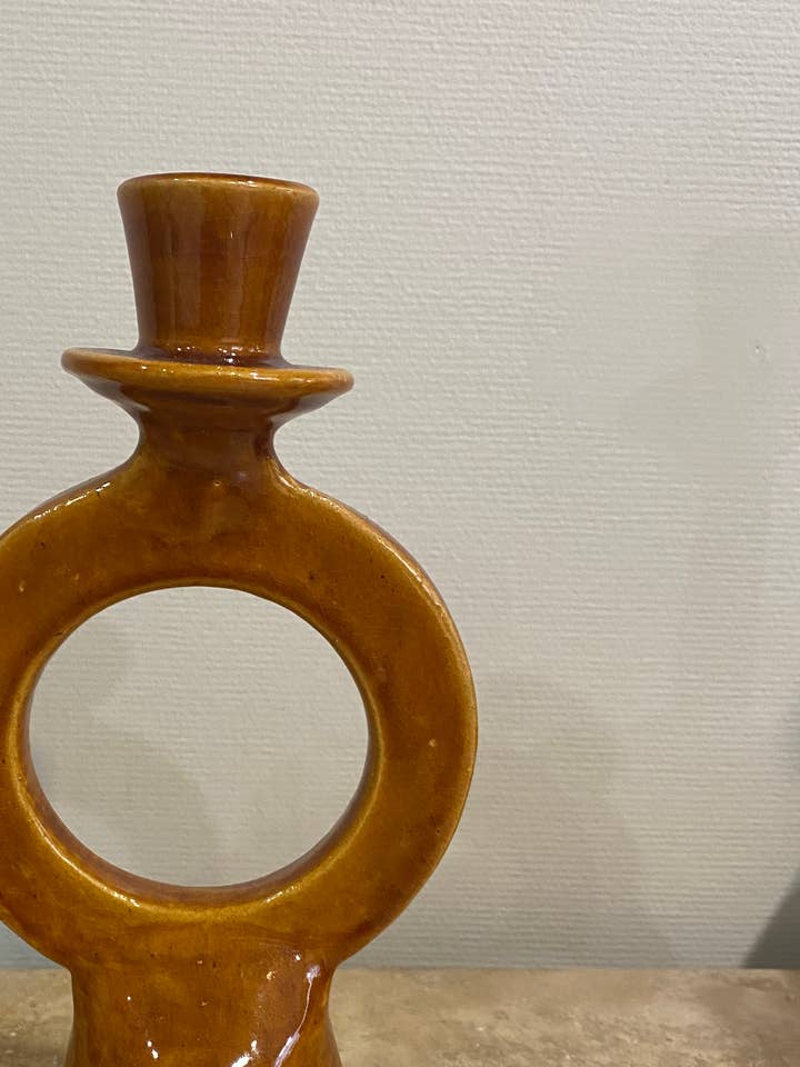 Round Candle Holder • Orange for wholesale by Berber Designers