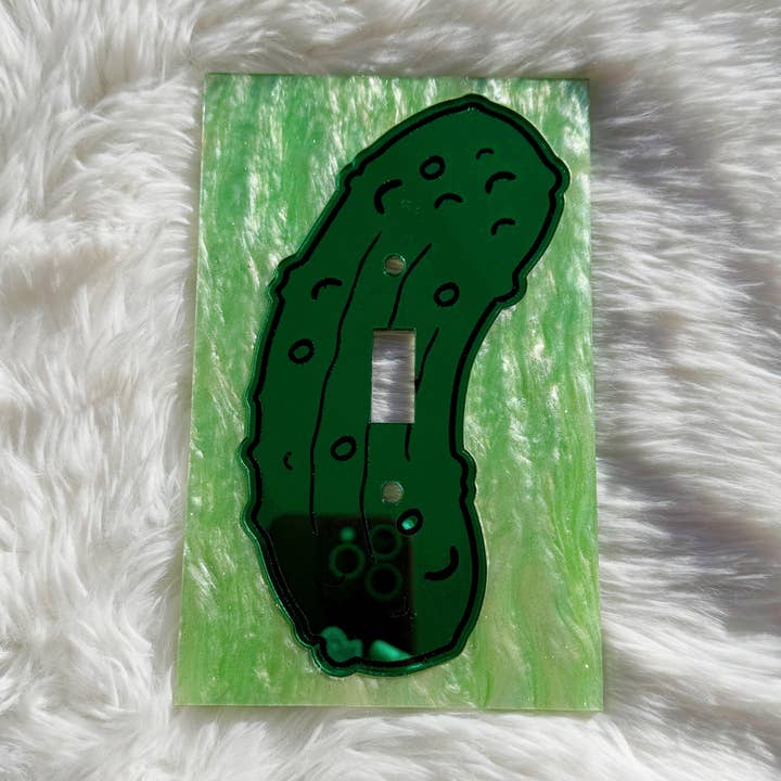 The Kitschy Cactus - Wholesale Light Switch Cover/Plate - Acrylic Dill Pickle Light Switch Cover0