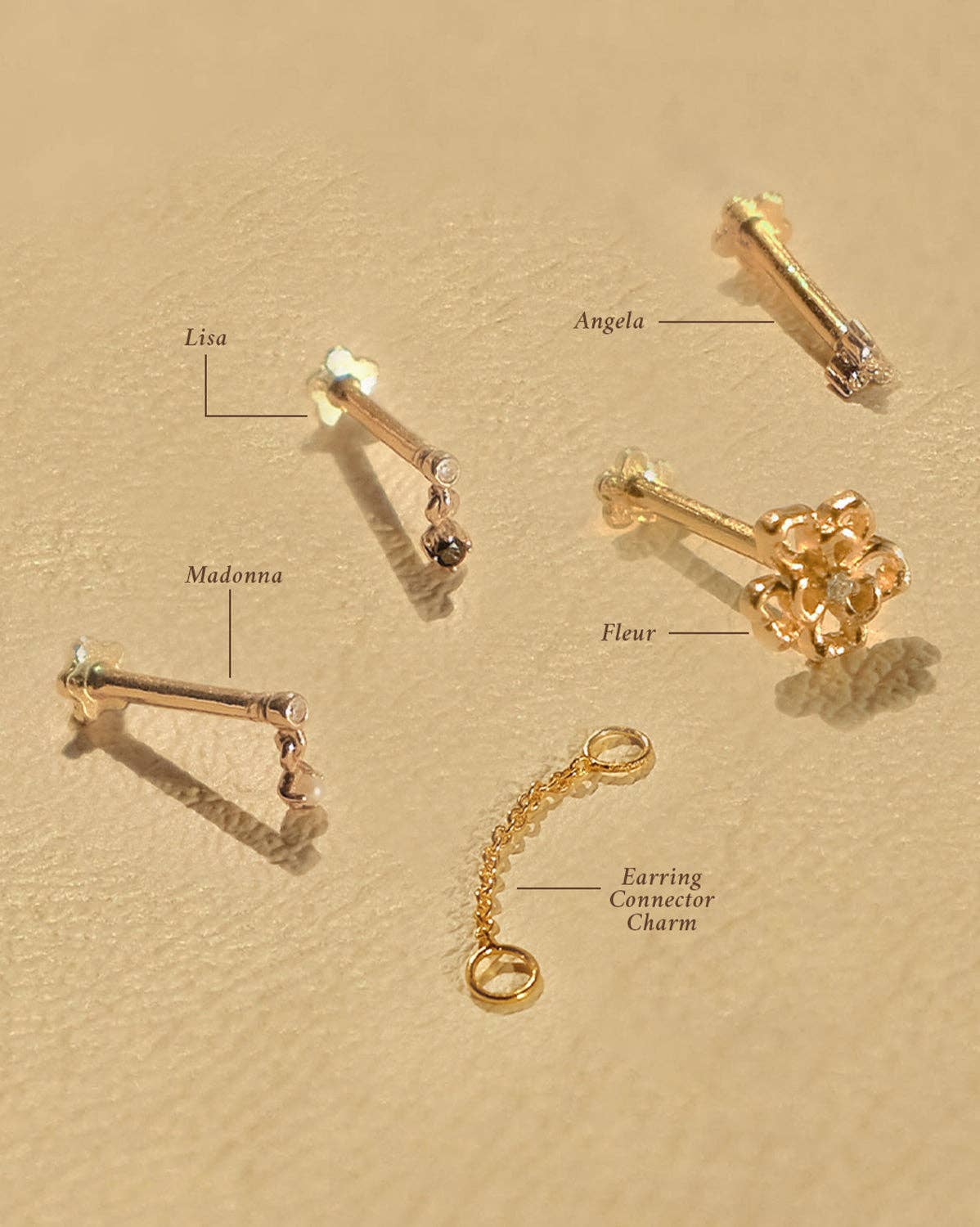 S-kin Studio Jewelry - Wholesale Stud/Post Earrings - Lisa Tiny Onyx Stud- 18K Gold Fill4