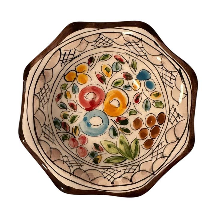 Ciotole in ceramica portoghese dipinte a mano - Piccole ciotole per burro, marmellata, olive, hummus e salse. Realizzate in Portogallo per la vendita all'ingrosso da parte di Vintage Dreamz