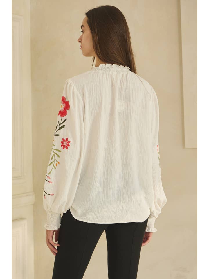 Oddi - Wholesale Blouse - Women's - Textured Airflow Long Sleeve Blouse