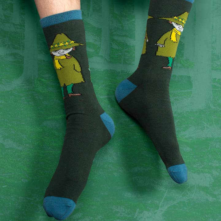 Nordicbuddies - Wholesale Socks - Men's - Snufkin Travelling Men Socks - Green
