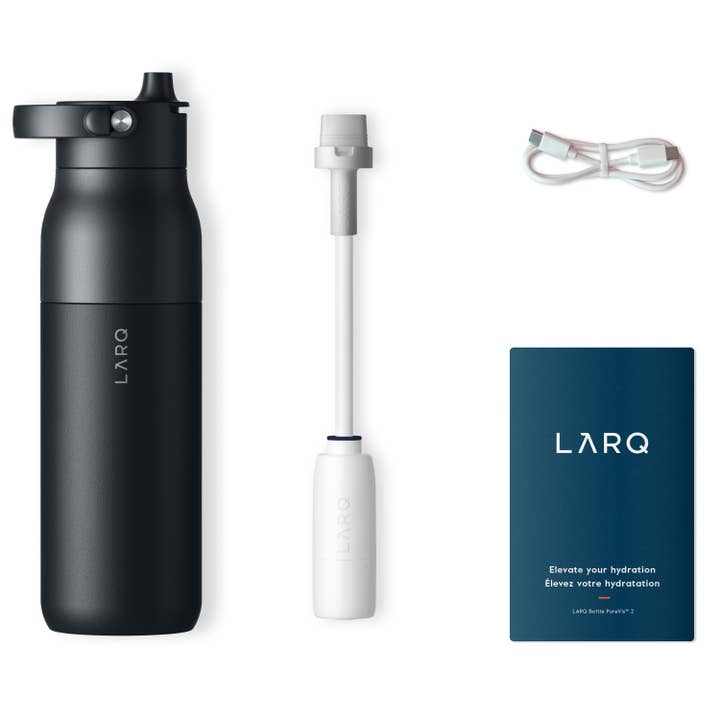 LARQ - Wholesale Water Bottle - LARQ PureVis2 34oz - Smart Water Bottle - Obsidian Black
