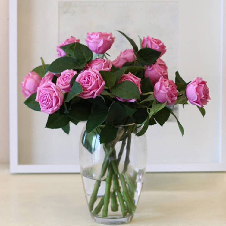 Angel Isabella - Wholesale Artificial Flowers - 16"Real Touch Garden Tea Rose with 2 sprays1