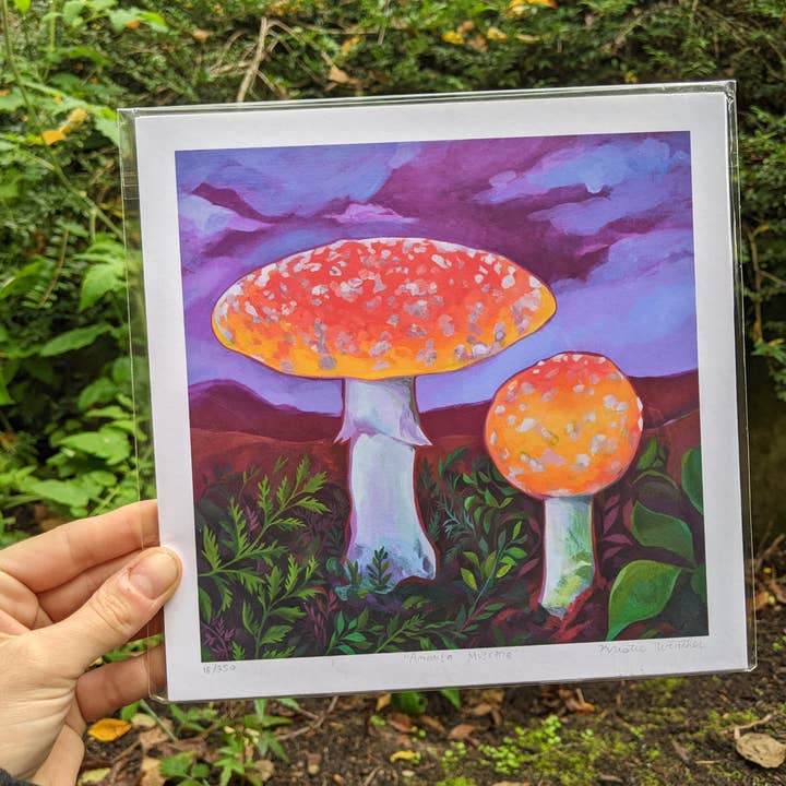 Marigold Art Studios - Wholesale Art Print - Fly Agaric Toadstool Mushrooms Art Print1