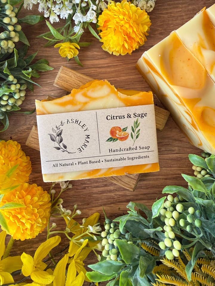 Citrus & Salie Zeep | Handgemaakte Natuurlijke Zeep voor wholesale door Ashley Marie Soap