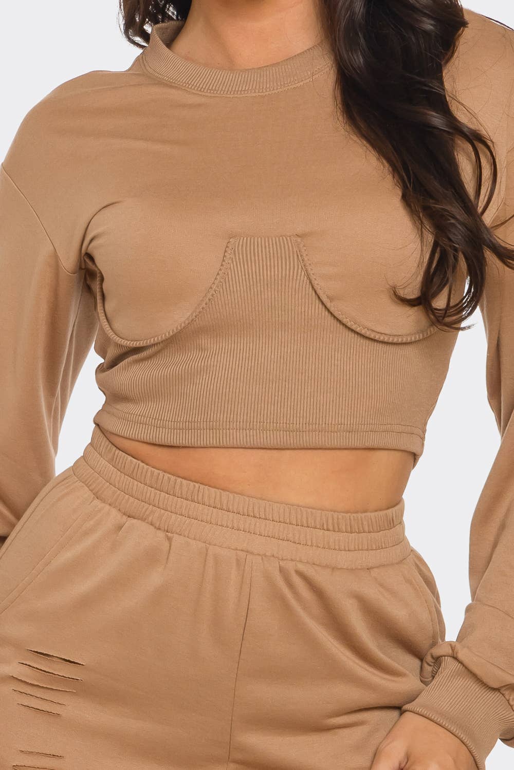 Julia by LoveJ - Wholesale Top & Pant Set (NOT Loungewear) - Women's - Round Neck Solid Top And Laser Cut Pants Set17