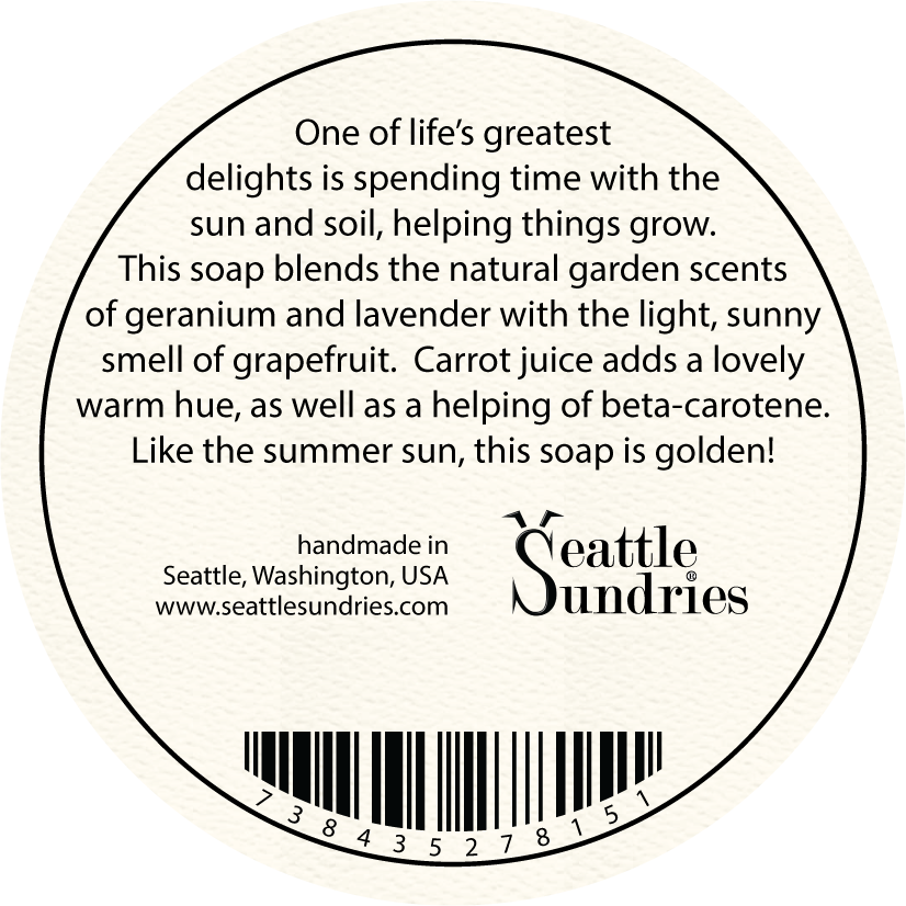 Seattle Sundries - Wholesale Bar Soap - Gardener's Gold Soap3