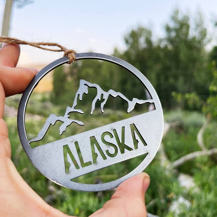 BE Creations & Designs, Inc. - Wholesale Ornament - State MOUNTAIN Customizable Raw Steel Ornament1
