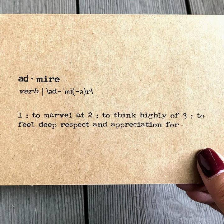 admire definition greeting card with envelope and sticker and other Purchase wholesale employee appreciation cards. Free returns & net 60 terms on Faire trending on Faire.