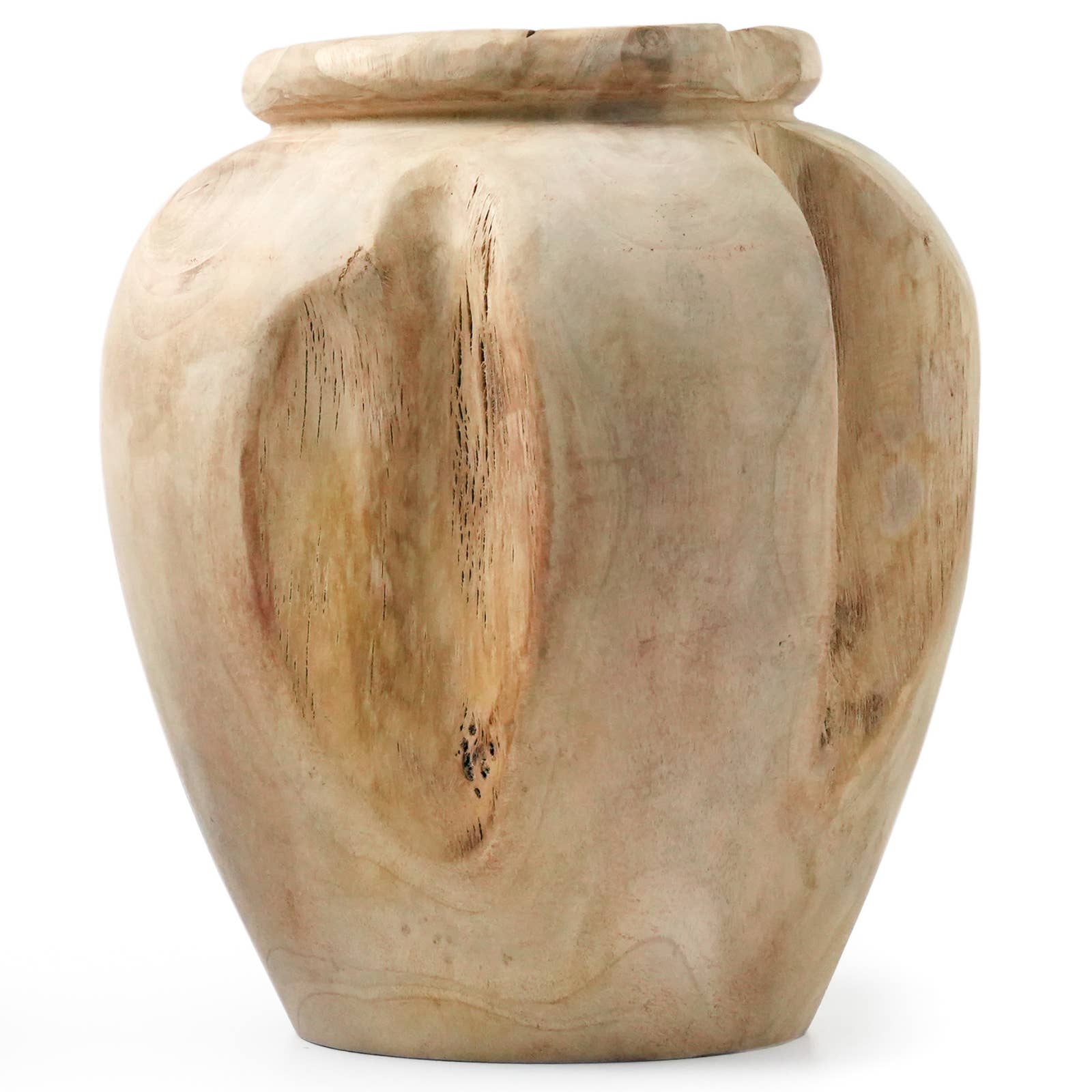 Rainforest Bowls - Wholesale Vase - 10-Inch Wide-Body Urn-Shape Rounded Teak Root Vase5