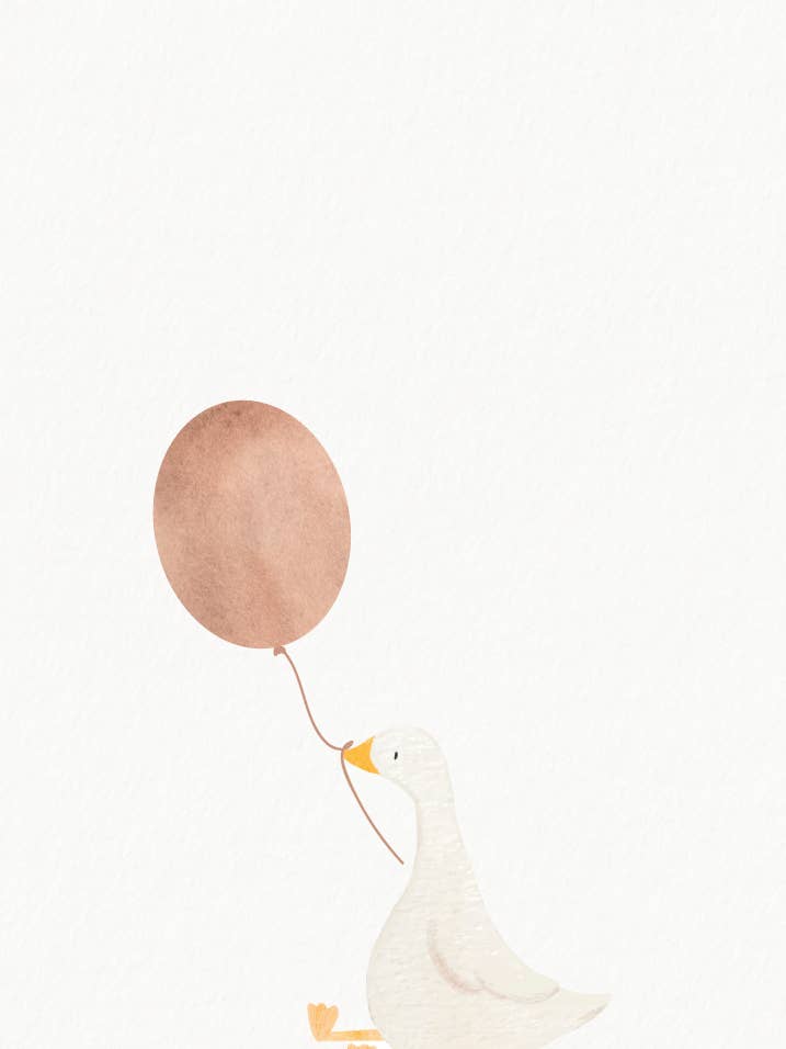 Gift tag | Duck with Balloon for wholesale by Streepjes Designs