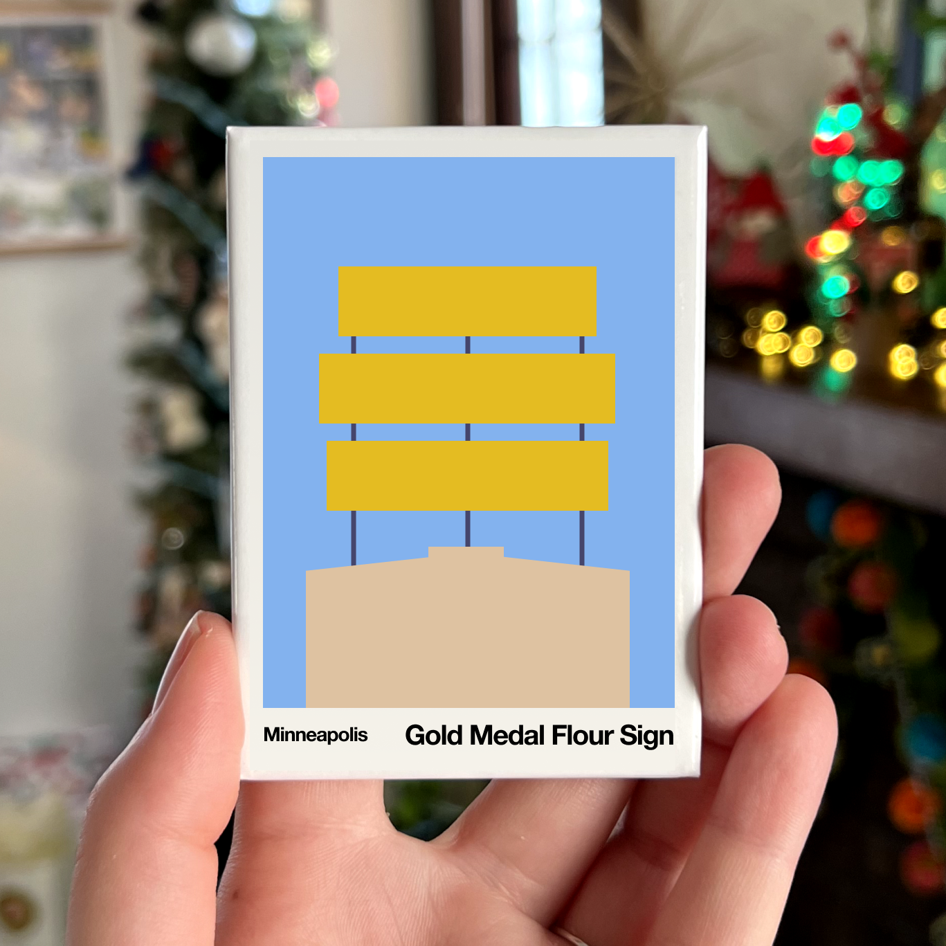 Little Dipper Art - Vendita all'ingrosso Calamite - Magnete | Targa con medaglia d'oro a forma di farina | Minneapolis Minimalism1