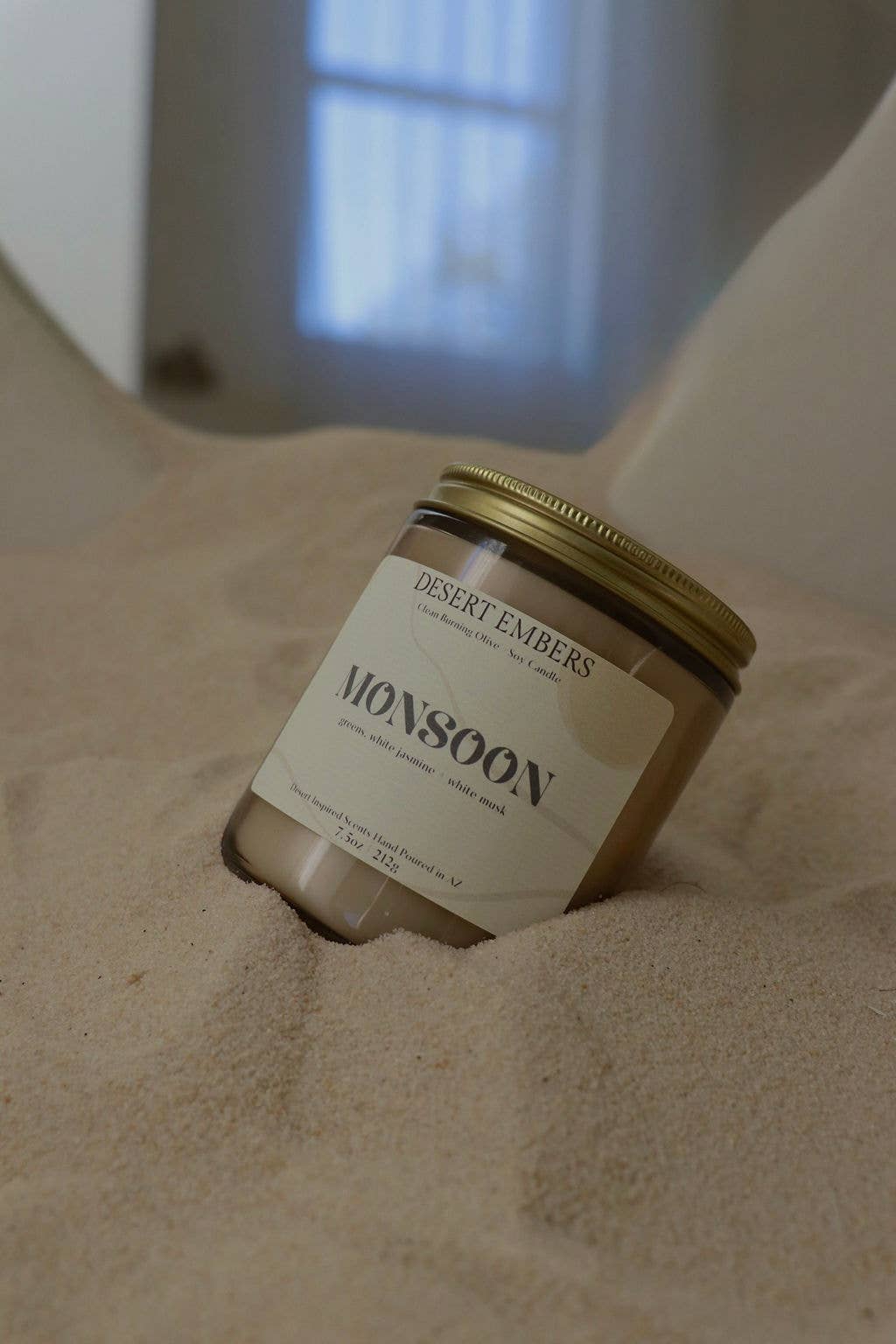 Desert Embers, LLC - Wholesale Jar/Filled Candle - Monsoon Rain Scented Olive + Soy Desert Inspired Candle1