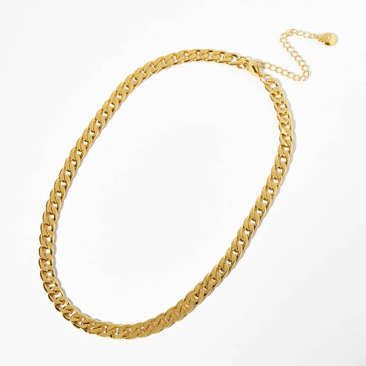 COLLIER CHAÎNE PLAQUÉ OR 18 CARATS pour la vente par Girly