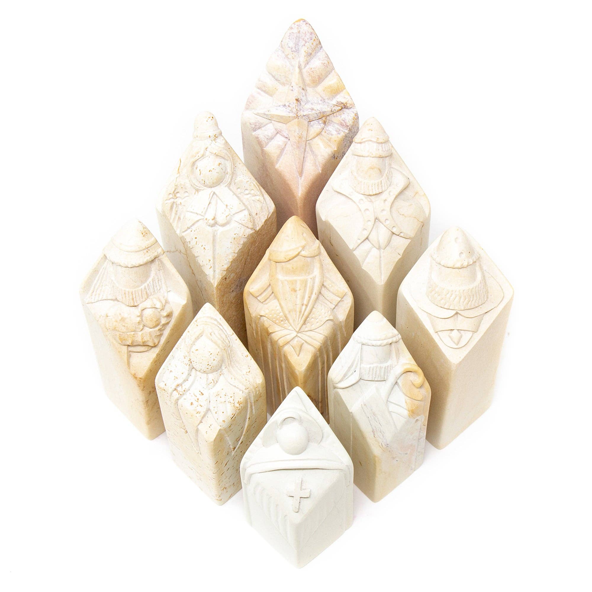 Global Crafts – Escultura por atacado – Sabapstone 9 peças de Natividade Kenya Sapstone Estátua Esculturas5