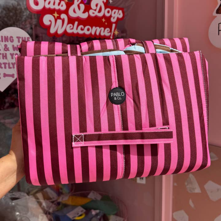 Deluxe Travel Mat: Blushing Stripes & Sunday Stripes for wholesale by Pablo & Co. Boutique