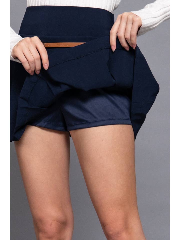 Active Basic | Active USA – Engroshandel Nederdel - Dame – Miniskjørt med mellemtalje med bælte og undershorts12