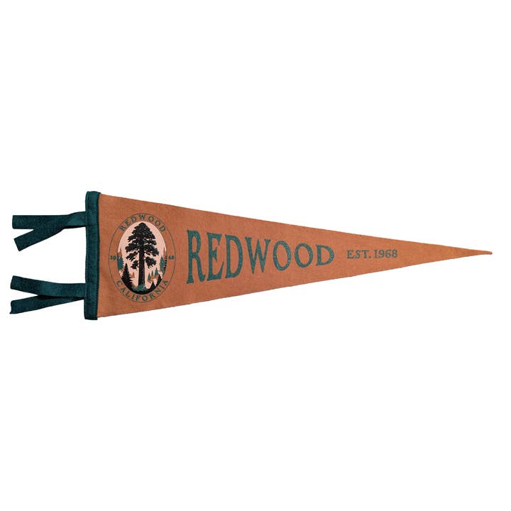 Redwood Pennant for wholesale by Weekend Trip Designs
