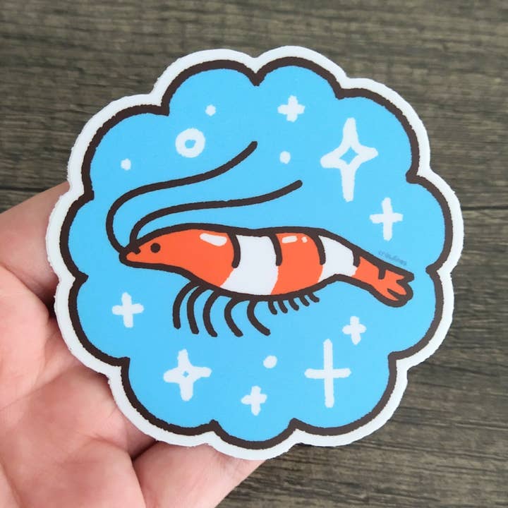 Crystal Red Shrimp Sticker for wholesale by crowlines