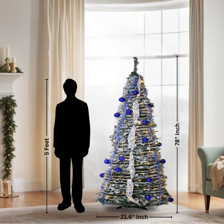 SINT - Wholesale Artificial Christmas Tree - Premium 6ft Artificial Pre-Decorated Lighted Christmas Tree